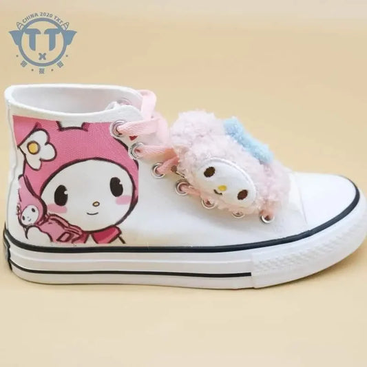 High Top Canvas Shoes - My Melody & Kuromi Sneakers - My Melody / 39 - Camis & Tops - Shoes - 2 - 2024