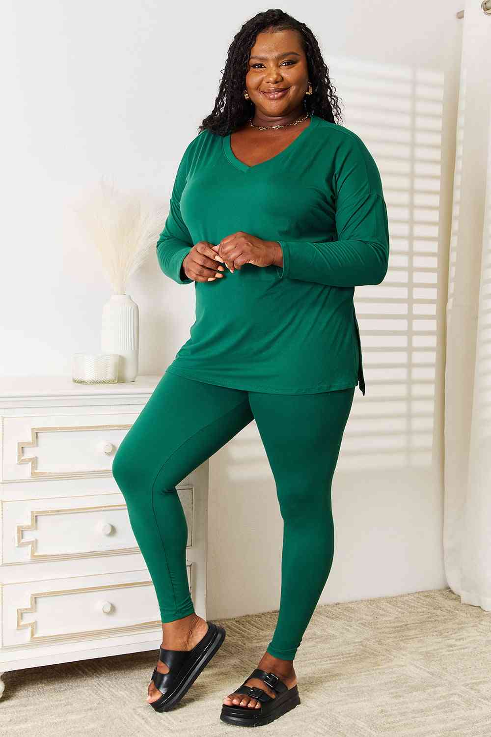 Lazy Days Full Size Long Sleeve Top and Leggings Set - Tops - Loungewear - 3 - 2024