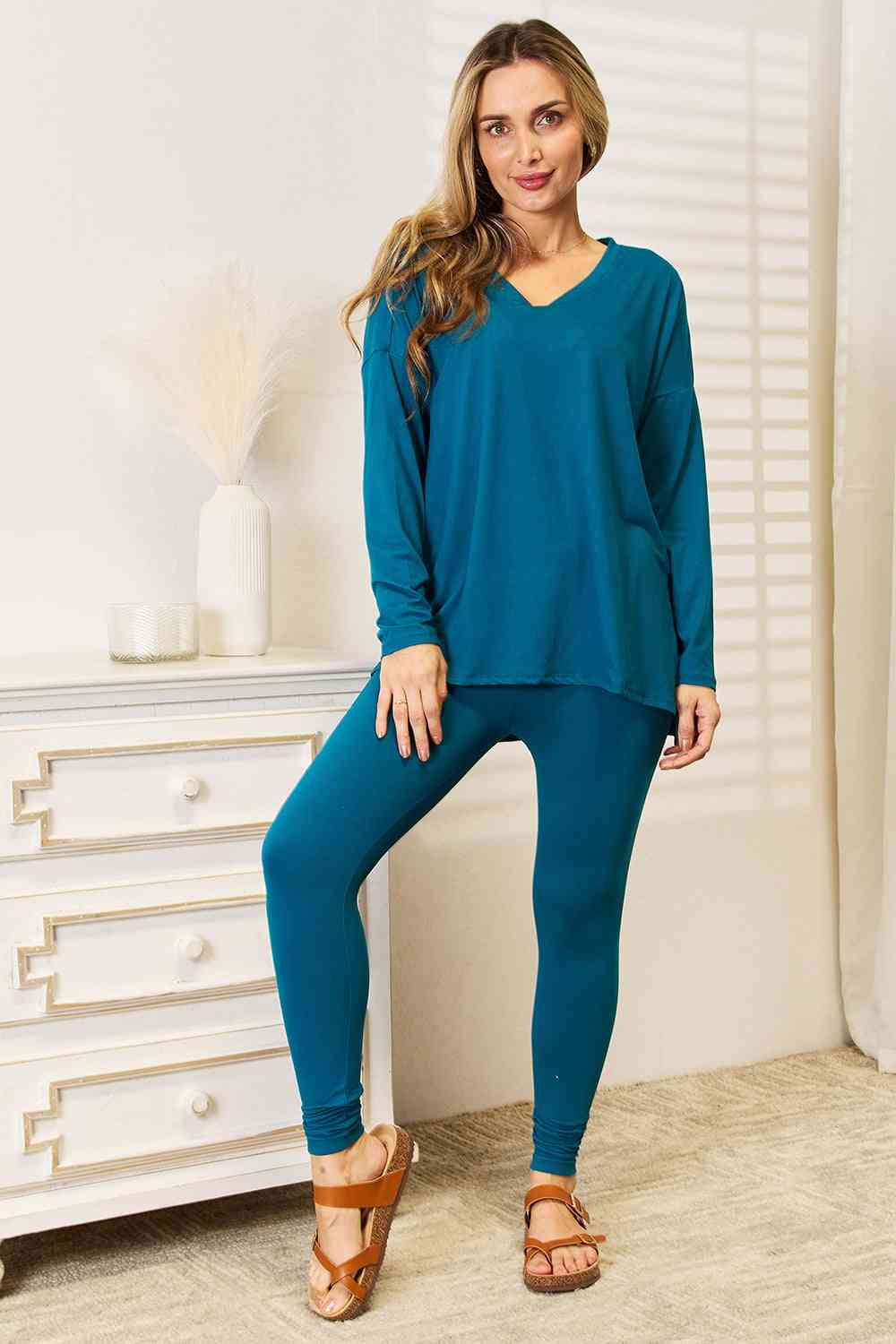 Lazy Days Full Size Long Sleeve Top and Leggings Set - Camis & Tops - Outfit Sets - 5 - 2024