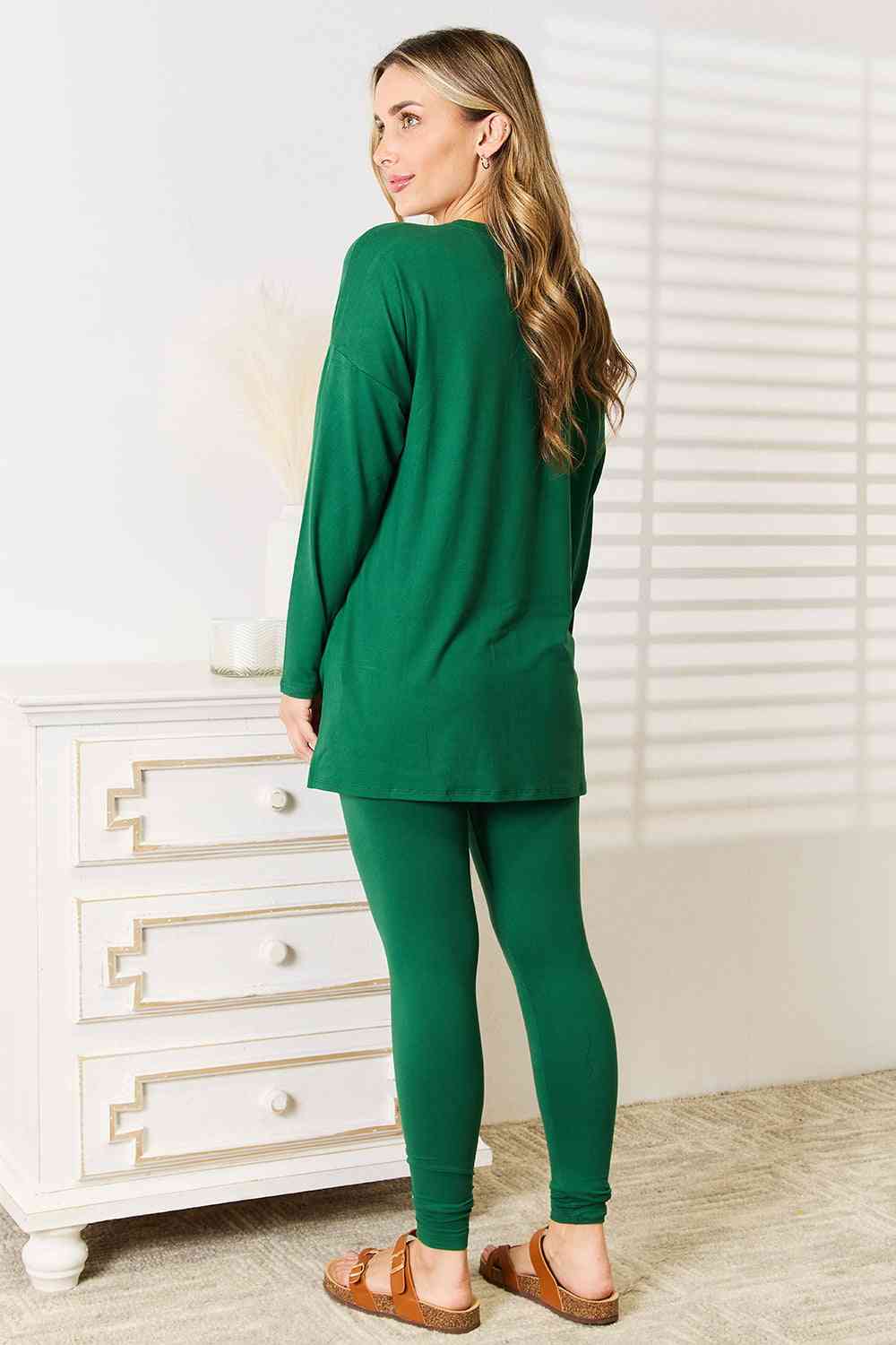 Lazy Days Full Size Long Sleeve Top and Leggings Set - Tops - Loungewear - 8 - 2024