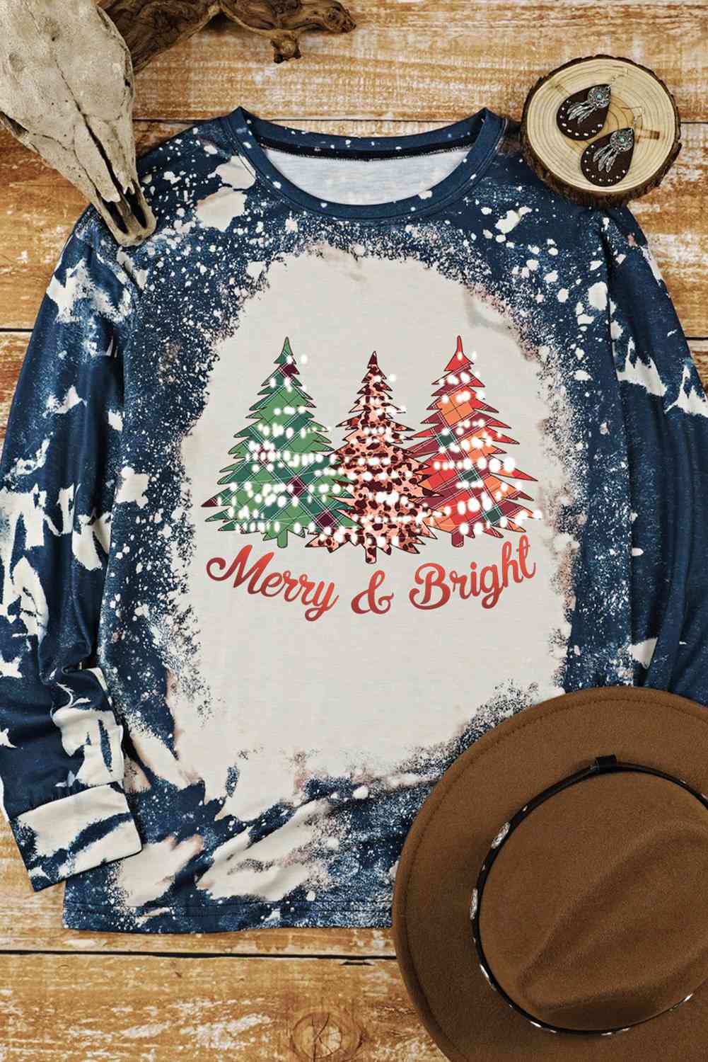 MERRY & BRIGHT Graphic Long Sleeve Top - Camis & Tops - Shirts & Tops - 3 - 2024