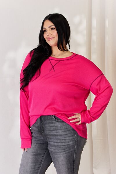 Oversized Long Sleeve Top - Camis & Tops - Shirts & Tops - 3 - 2024