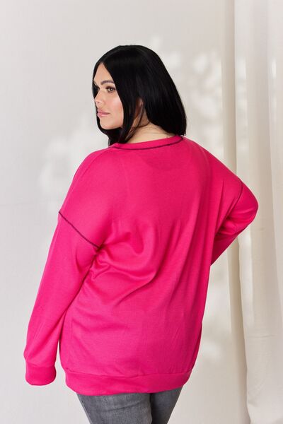 Oversized Long Sleeve Top - Camis & Tops - Shirts & Tops - 2 - 2024