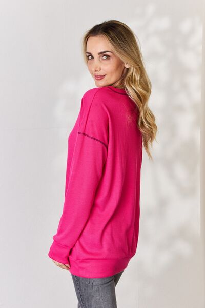 Oversized Long Sleeve Top - Camis & Tops - Shirts & Tops - 7 - 2024