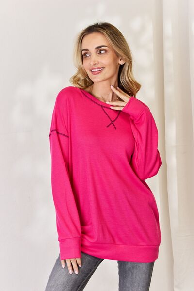 Oversized Long Sleeve Top - Camis & Tops - Shirts & Tops - 5 - 2024