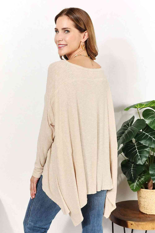 Oversized Super Soft Ribbed Top - Tops - Shirts & Tops - 2 - 2024