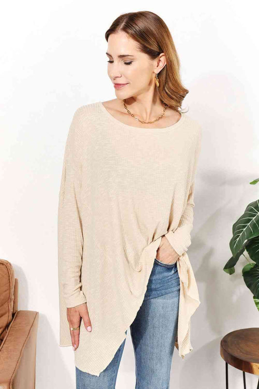Oversized Super Soft Ribbed Top - Cream / S - Camis & Tops - Shirts & Tops - 1 - 2024