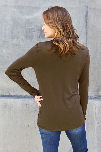 Round Neck Long Sleeve Top - Camis & Tops - Shirts & Tops - 2 - 2024