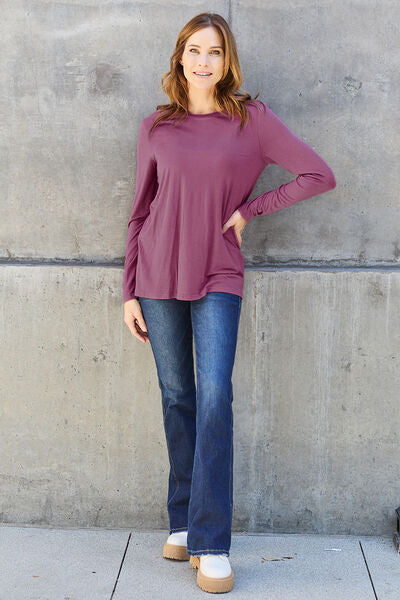 Round Neck Long Sleeve Top - Camis & Tops - Shirts & Tops - 10 - 2024