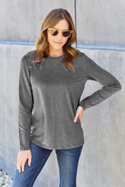 Round Neck Long Sleeve Top - Camis & Tops - Shirts & Tops - 12 - 2024
