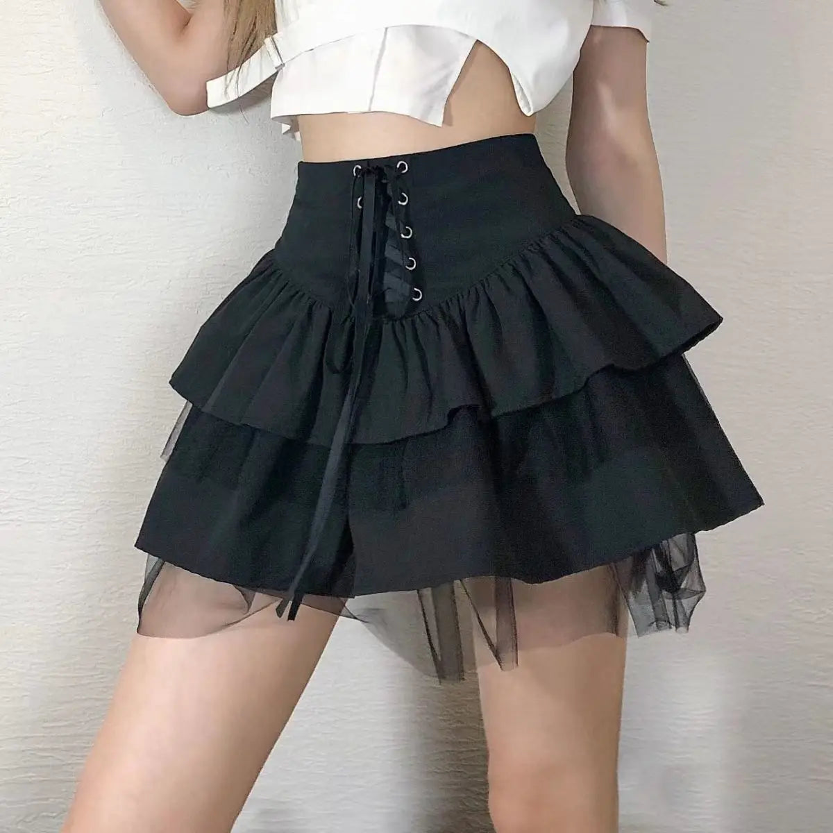 Sexy White Korean Fashion Blouse - Harajuku Chic Slim Top - skirts only / S - Blouses & Shirts - Shirts & Tops - 10