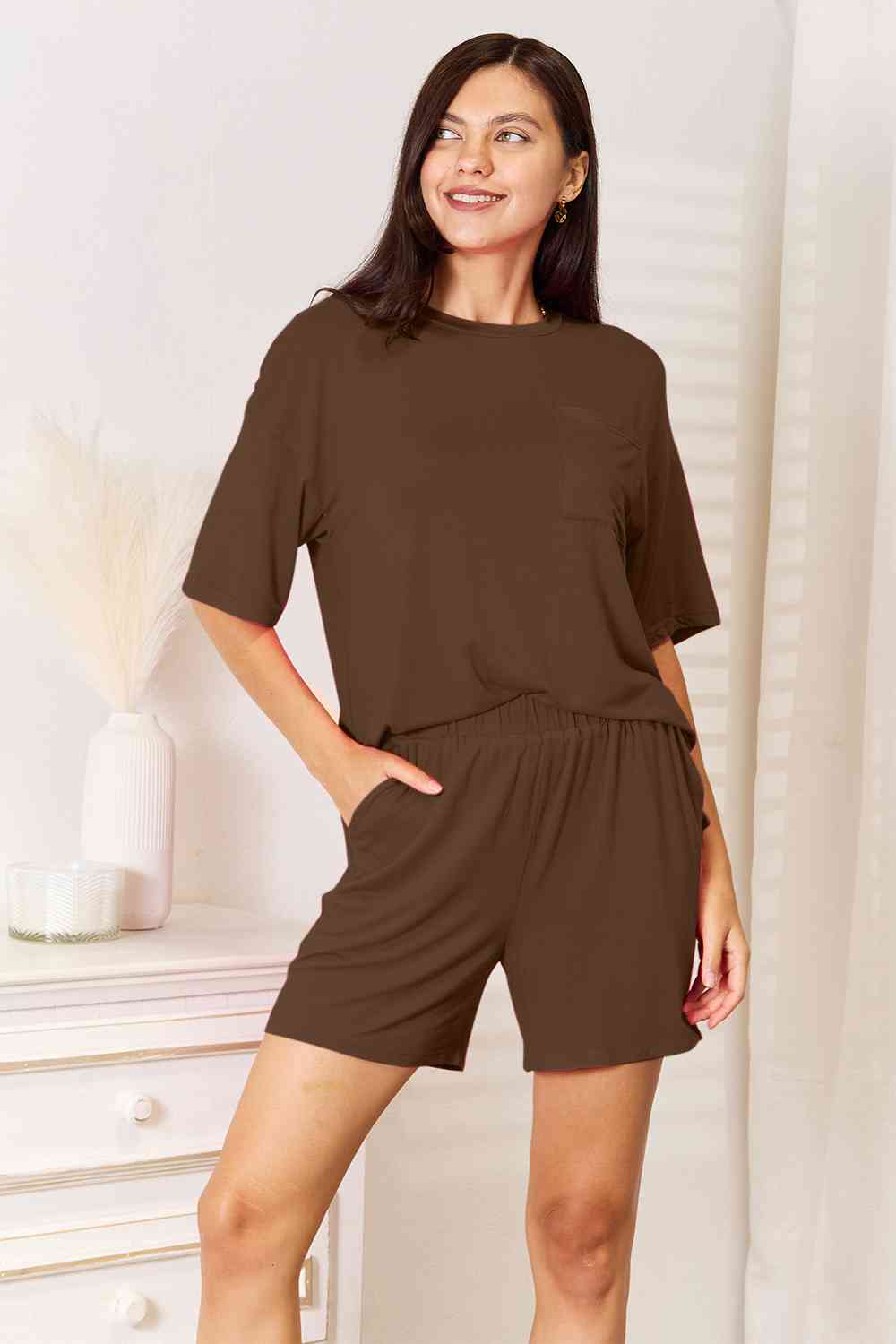 Soft Rayon Half Sleeve Top and Shorts Set - Camis & Tops - Outfit Sets - 9 - 2024