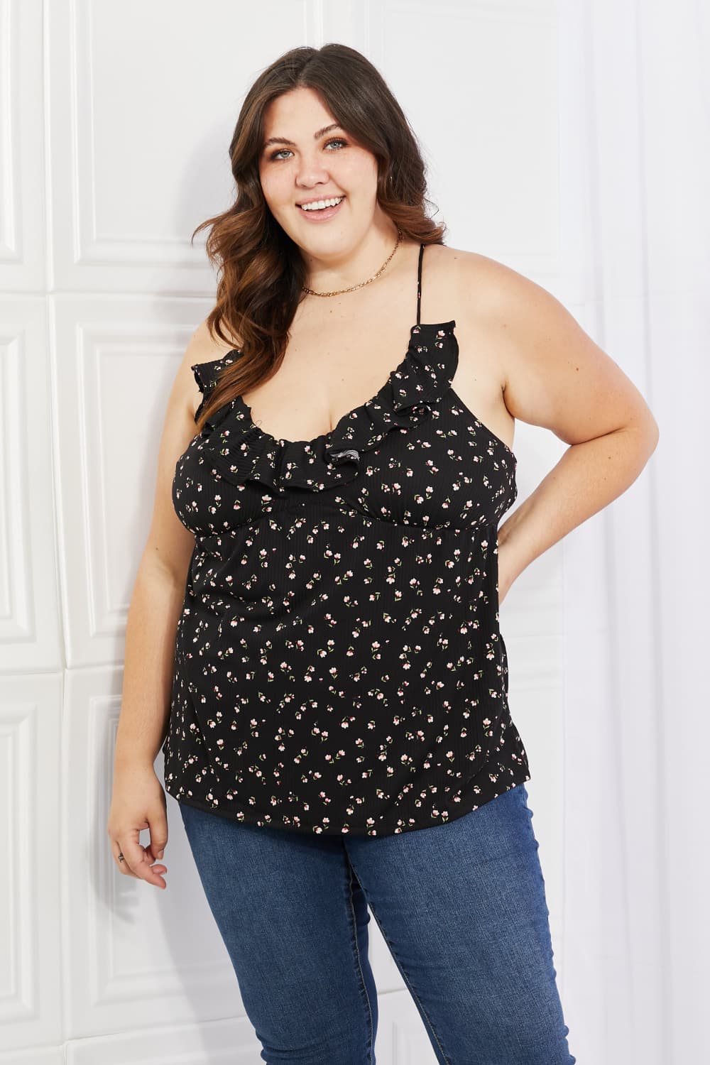 Taste of Spring Ruffle Sleeveless Top in Black - Tops - Shirts & Tops - 8 - 2024