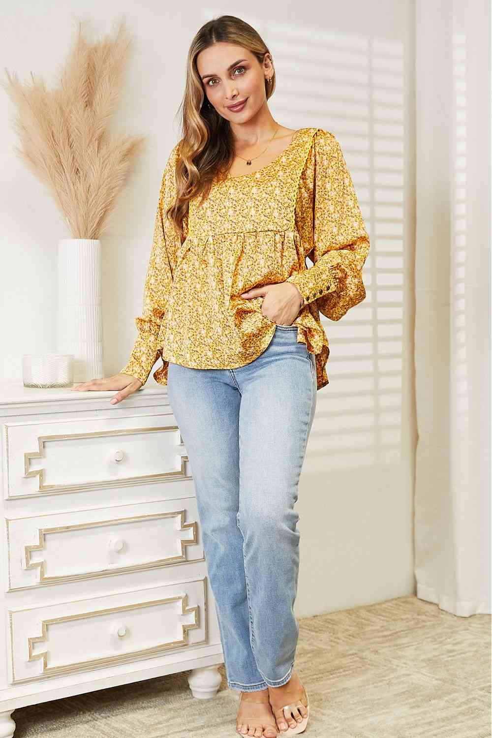 V-Neck Floral Satin Top - Camis & Tops - Shirts & Tops - 5 - 2024