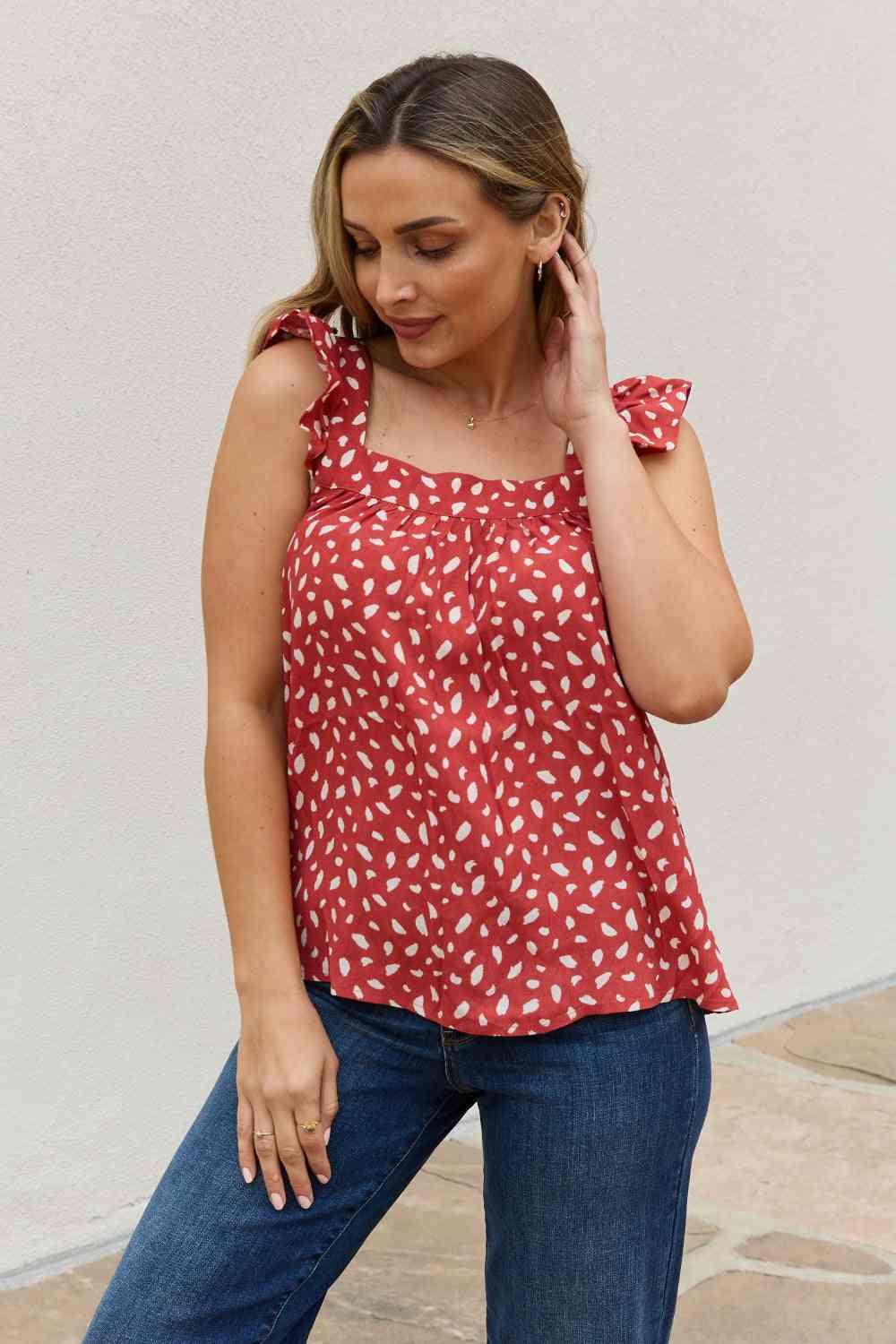 Woven Top in Brick - Camis & Tops - Shirts & Tops - 8 - 2024