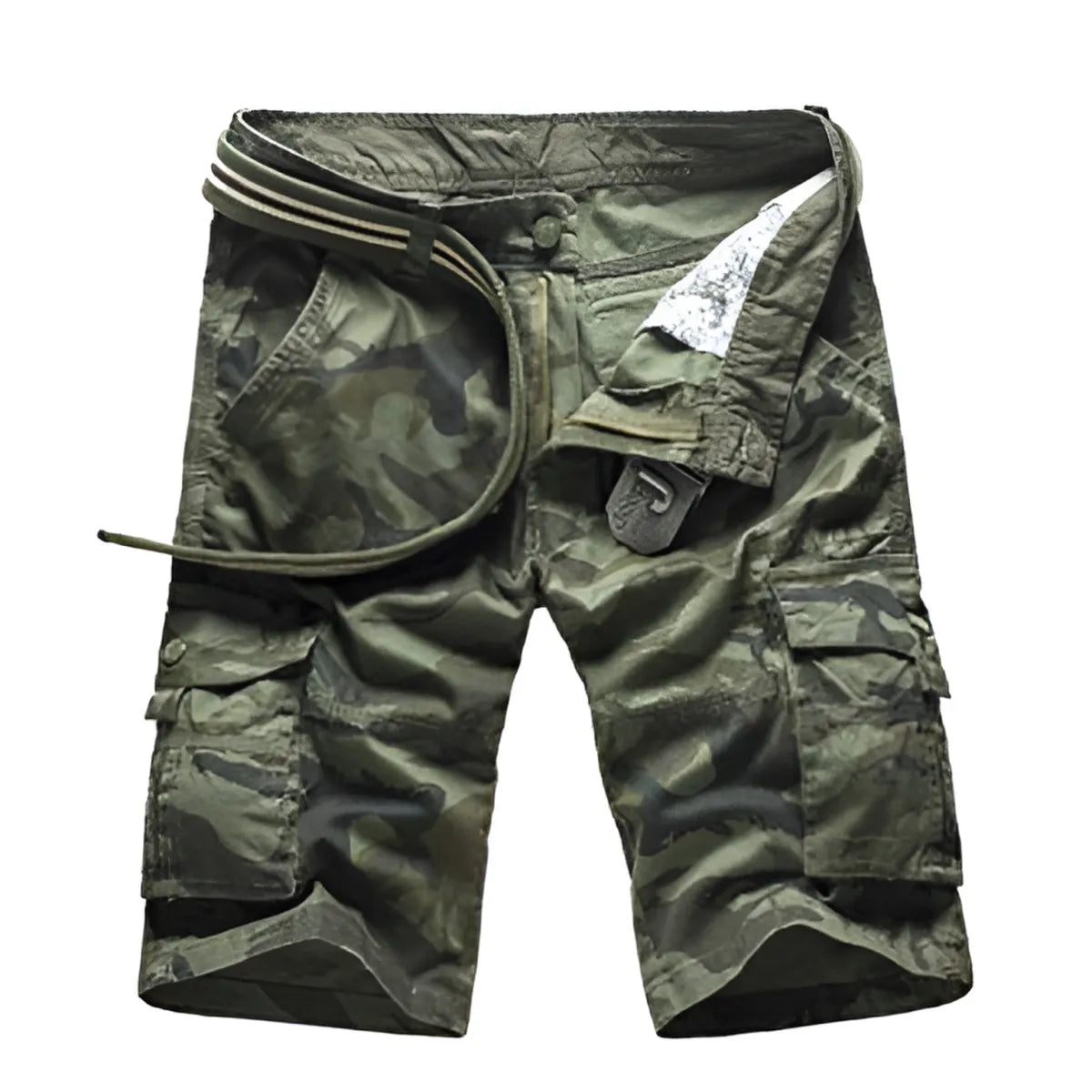 Military Camouflage Denim Cargo Shorts - Shorts - 10