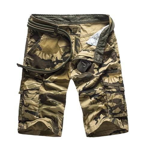 Military Camouflage Denim Cargo Shorts - Khaki Camo / 36 - Shorts - Shorts - 11 - 2024