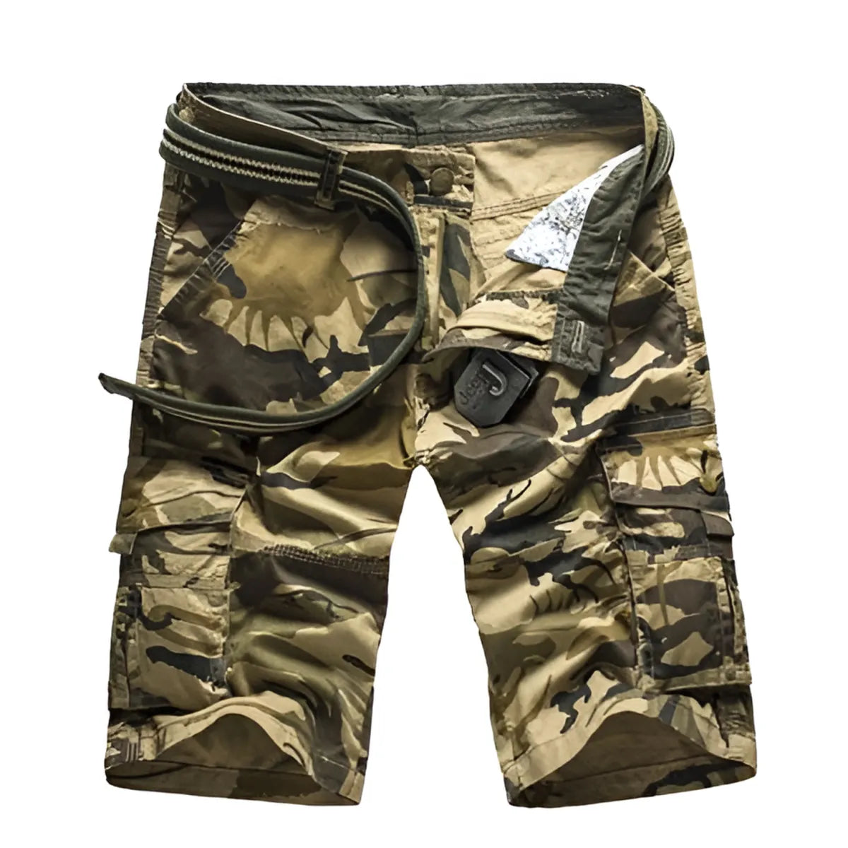 Military Camouflage Denim Cargo Shorts - Shorts - 11