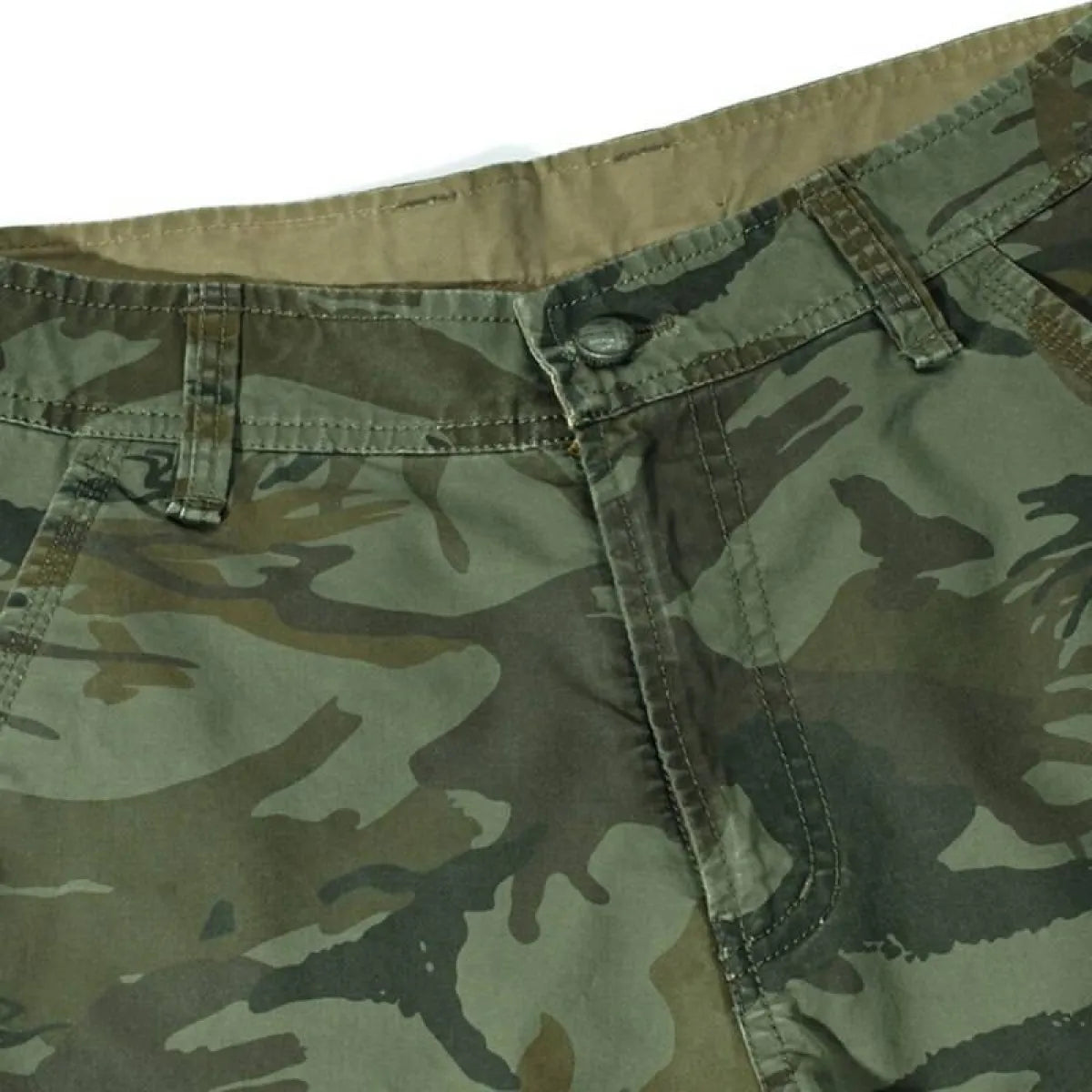 Military Camouflage Denim Cargo Shorts - Shorts - 4