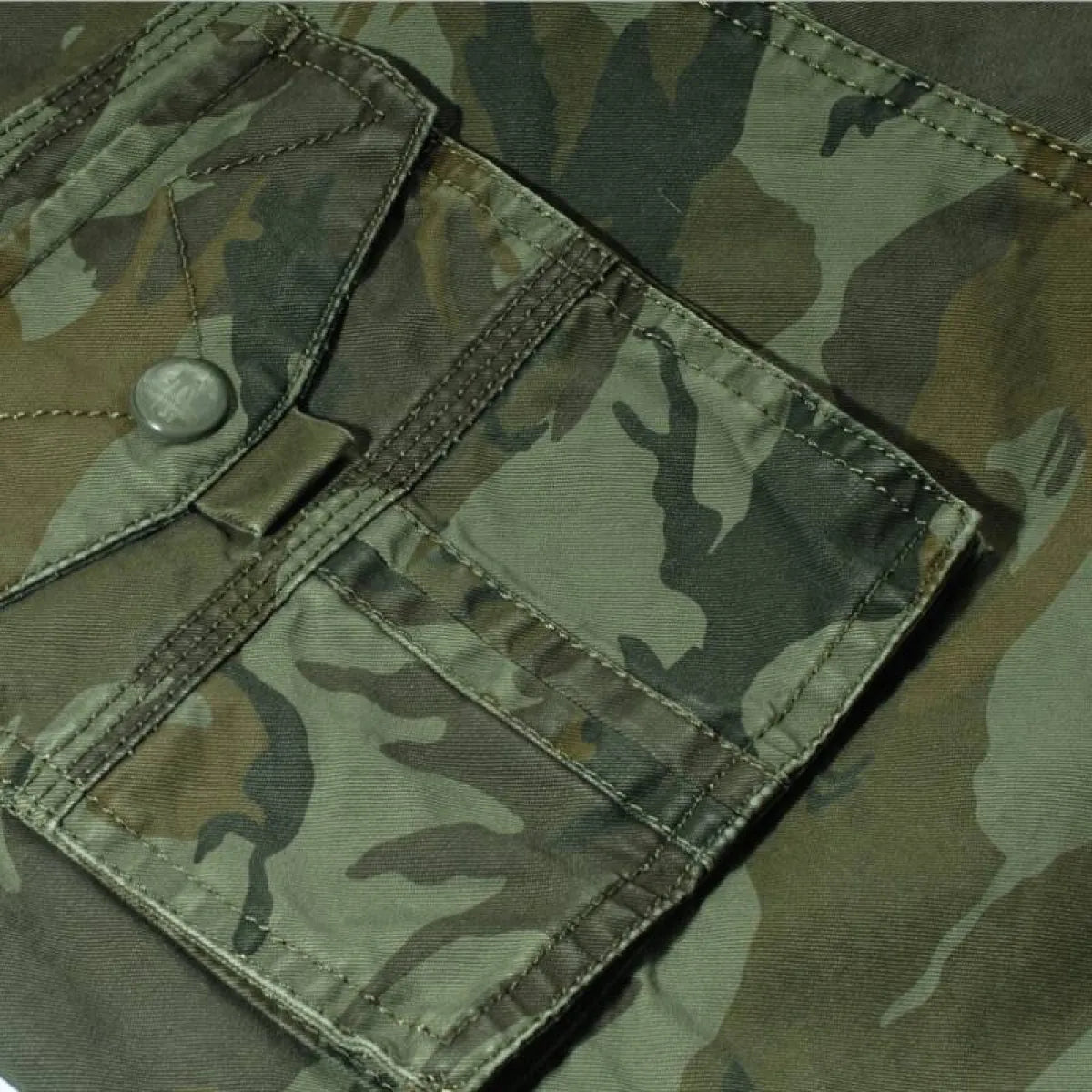 Military Camouflage Denim Cargo Shorts - Shorts - 5