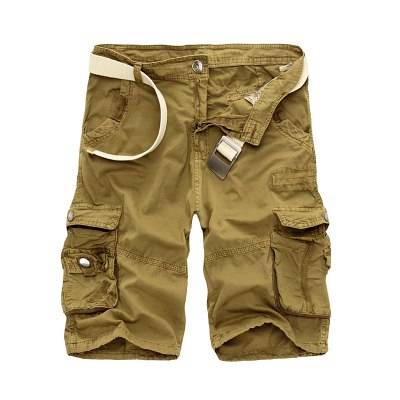 Military Camouflage Denim Cargo Shorts - Khaki / 36 - Shorts - Shorts - 6 - 2024