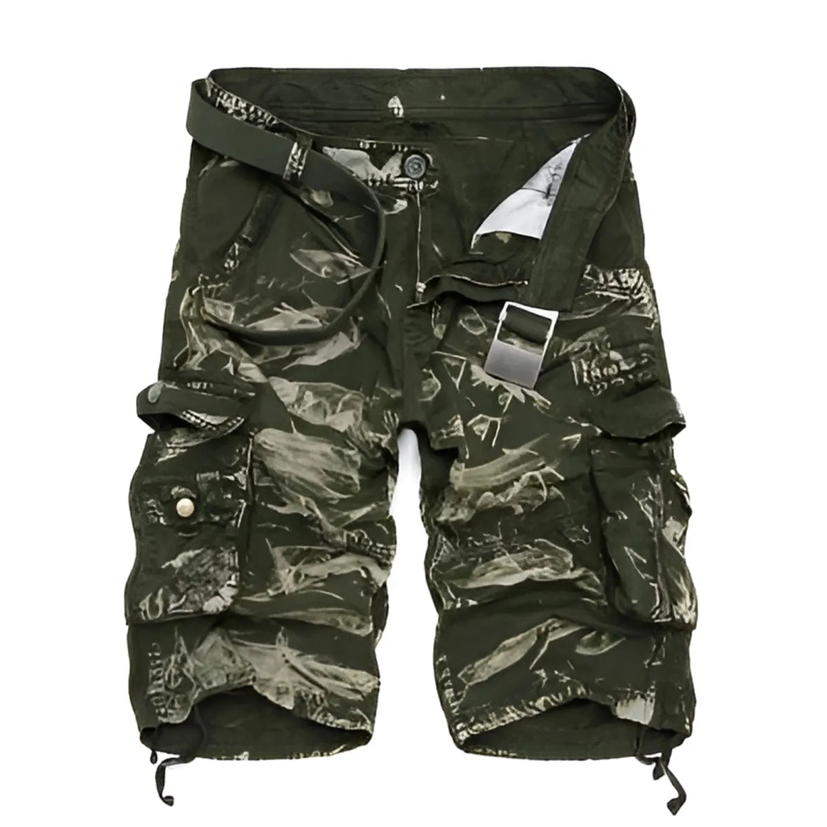 Military Camouflage Denim Cargo Shorts - Shorts - 8