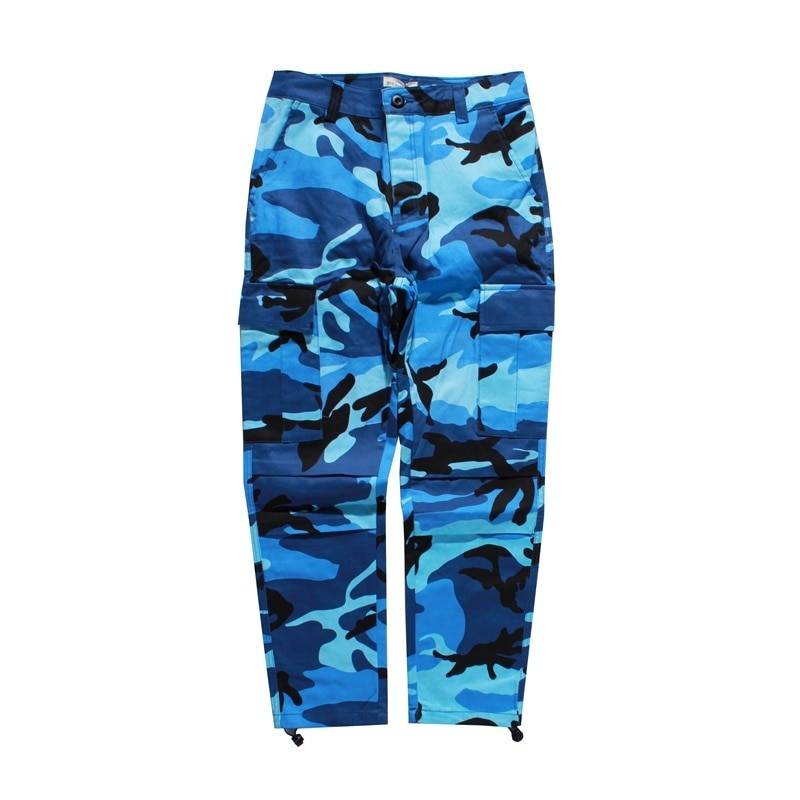 Camouflage Print Cargo Pants - Blue / XXL - Bottoms - Pants - 11 - 2024