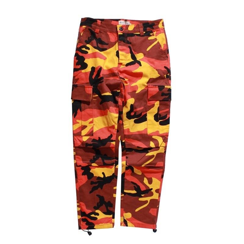 Camouflage Print Cargo Pants - Orange / XXL - Bottoms - Pants - 13 - 2024