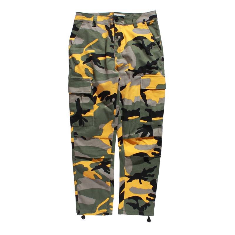 Camouflage Print Cargo Pants - Yellow / XXL - Bottoms - Pants - 9 - 2024