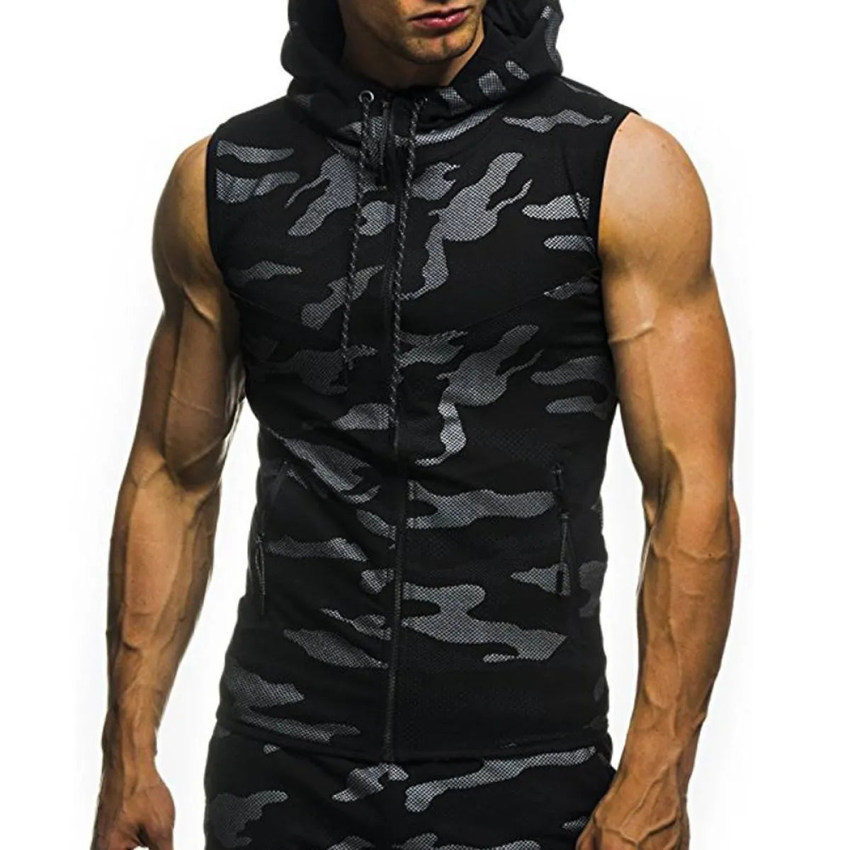 Camouflage Sleeveless Shirt - T-Shirts - 1