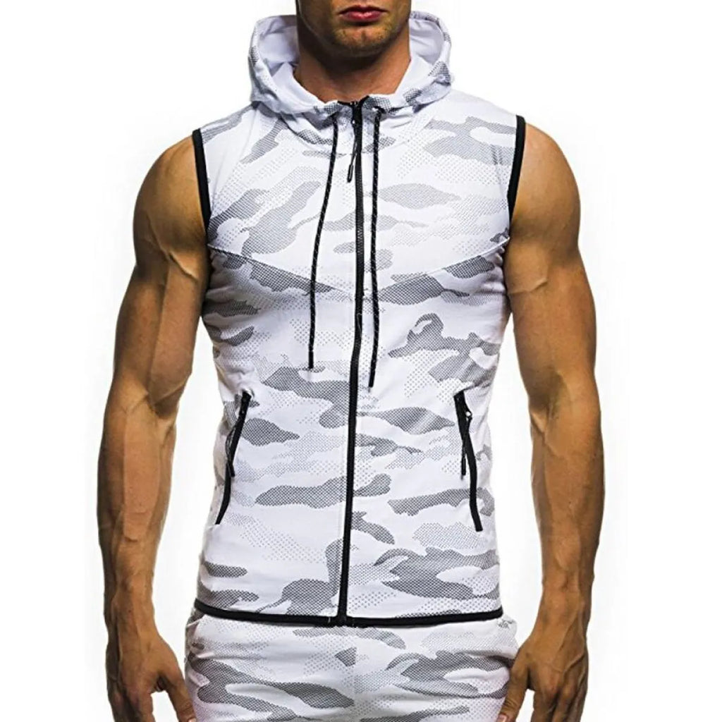 Camouflage Sleeveless Shirt - T-Shirts - 24