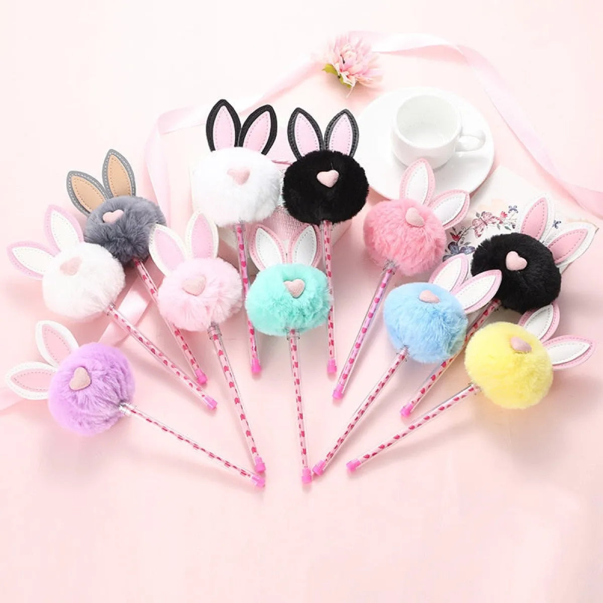 1X Candy Plush Rabbit Gel Pen - Stationery & More - 1