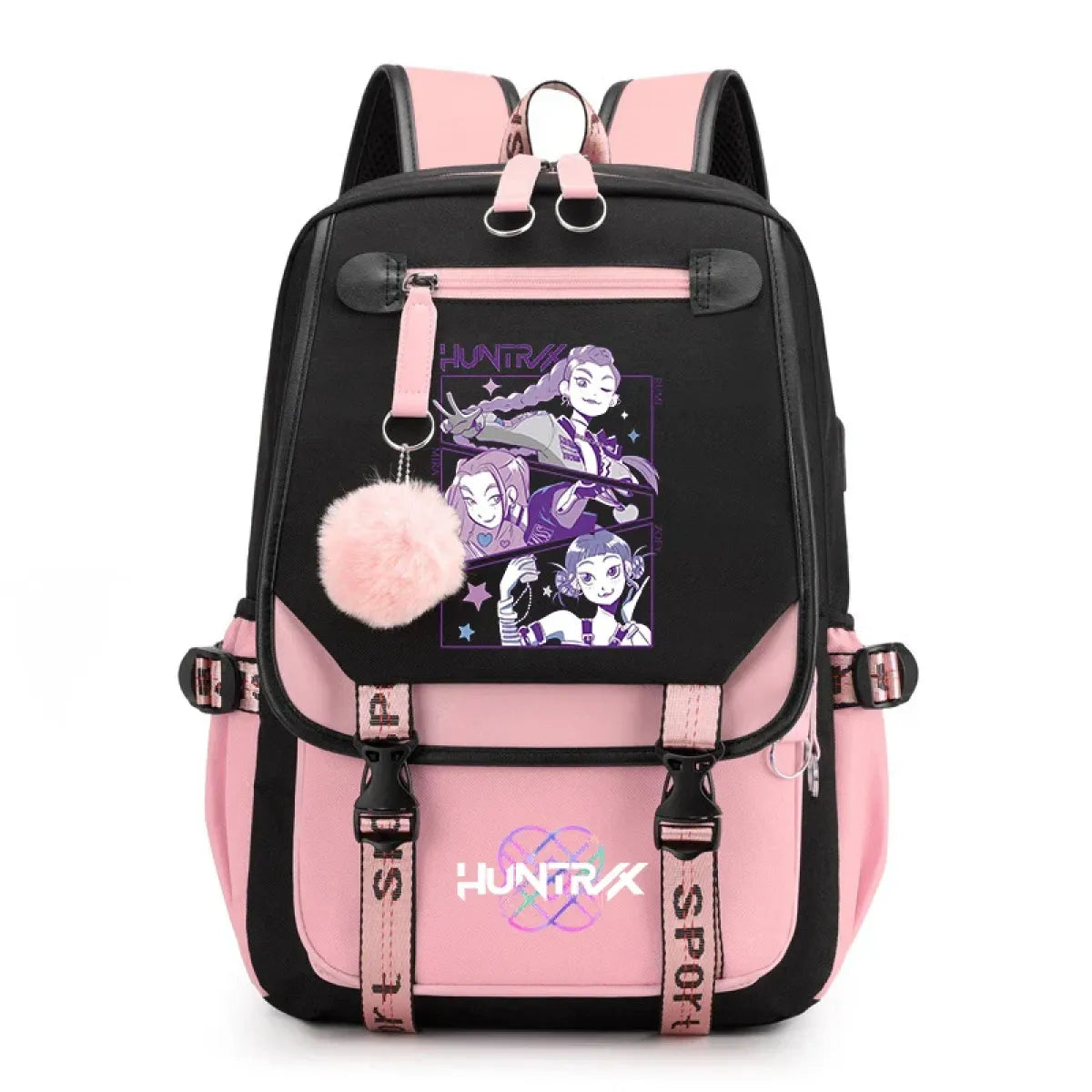 Kawaii Demon Hunters Canvas Backpack - Women Bags & Wallets - Backpack - 3