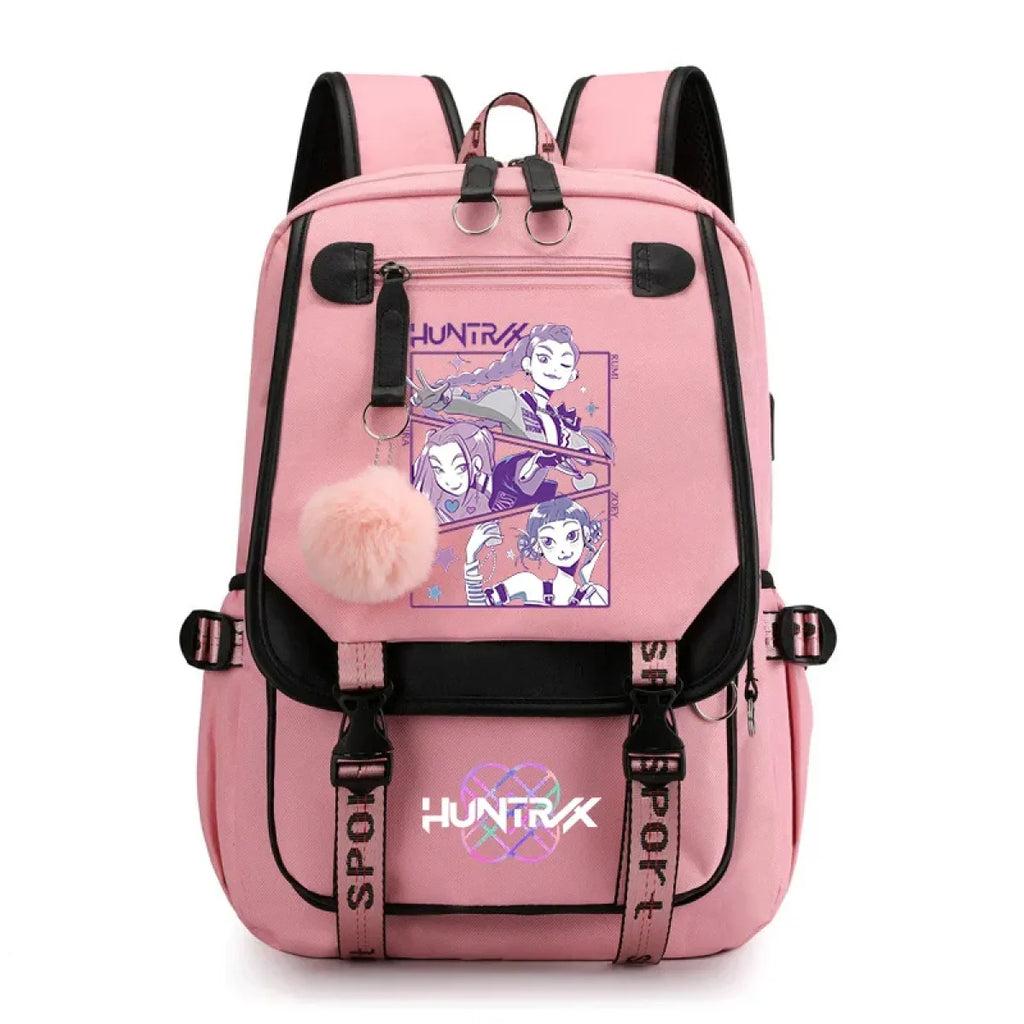 Kawaii Demon Hunters Canvas Backpack - Women Bags & Wallets - Backpack - 5