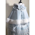 Winter Lolita Fur-Trimmed Bow Cape Coat - Women’s Clothing & Accessories - Coat - 3