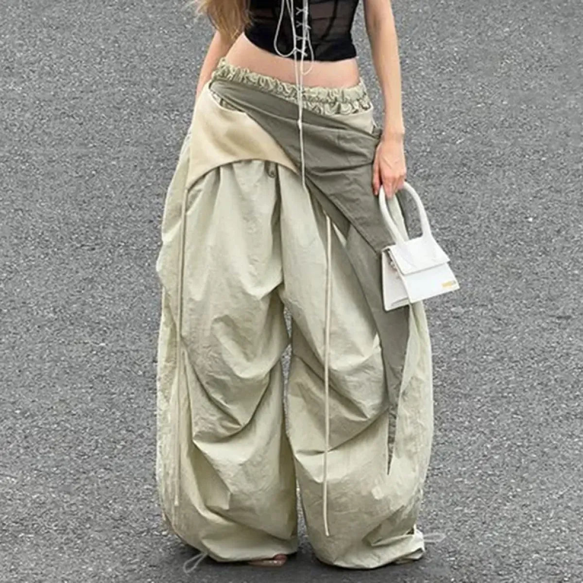 Y2K Streetwear Draped Cargo Pants - Bottoms - Cargo Pants - 3