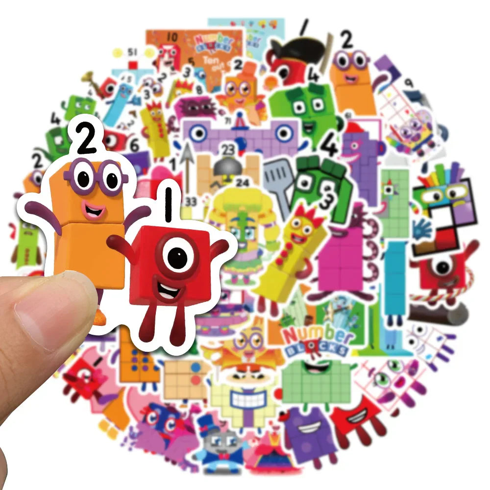 Cute Cartoon Numberblocks Stickers - 10/50pcs - All Products - Decorative Stickers - 3 - 2024