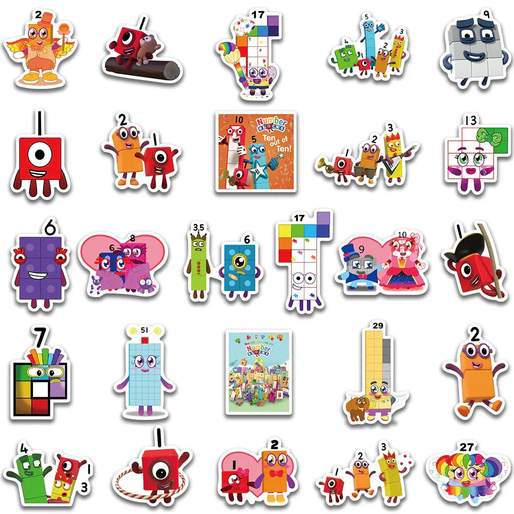 Cute Cartoon Numberblocks Stickers - 10/50pcs - All Products - Decorative Stickers - 5 - 2024