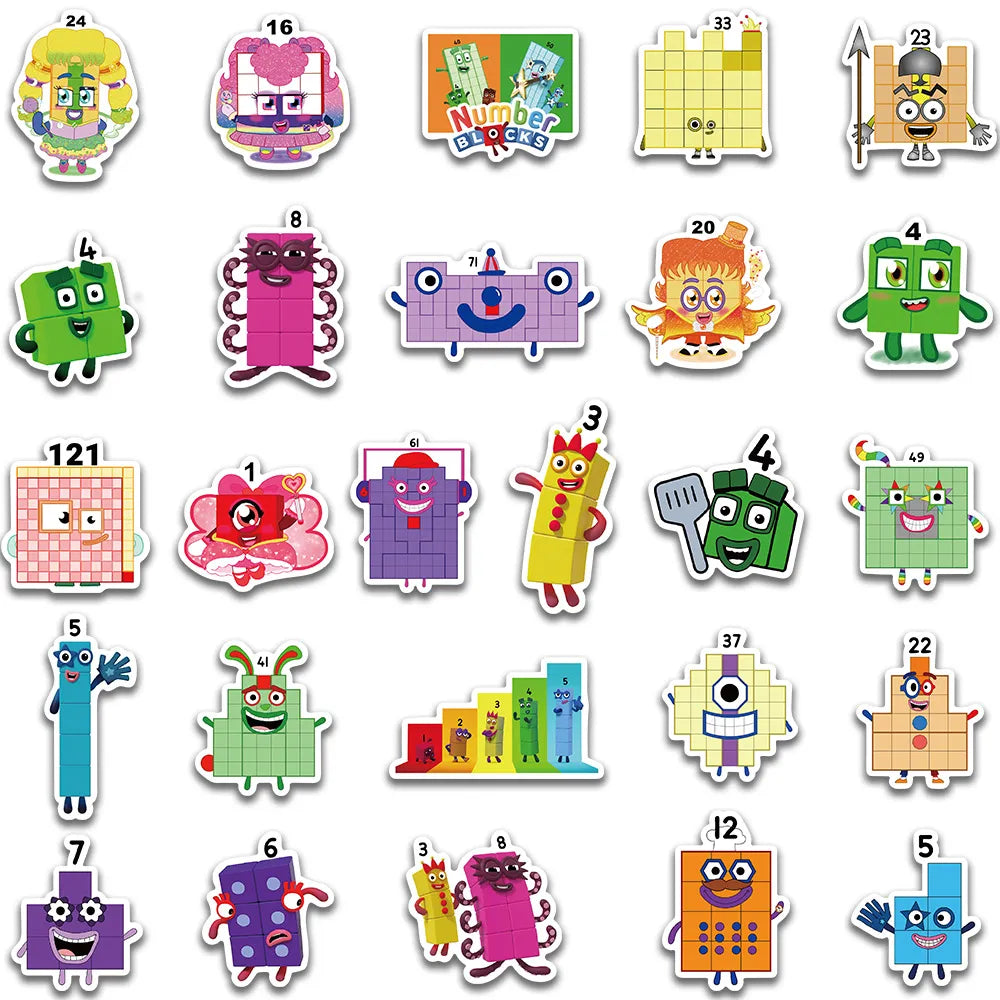 Cute Cartoon Numberblocks Stickers - 10/50pcs - All Products - Decorative Stickers - 6 - 2024