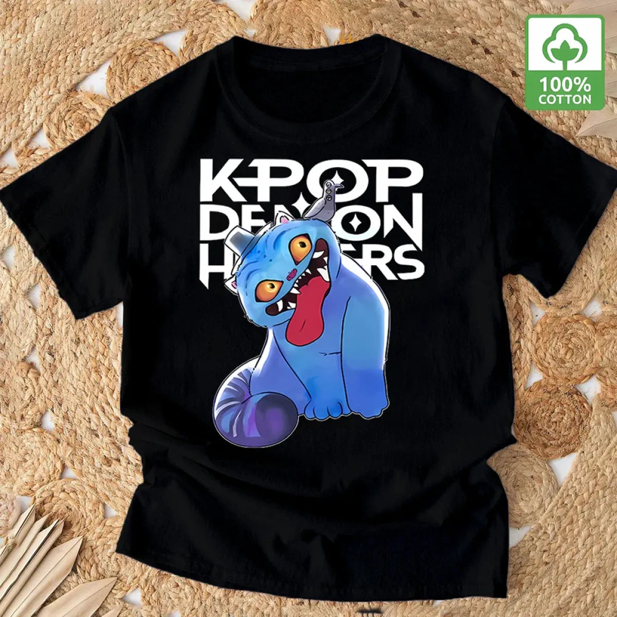 Kpop Demon Hunters Cartoon Tiger Graphic Tee - T-Shirts - T-Shirt - 1