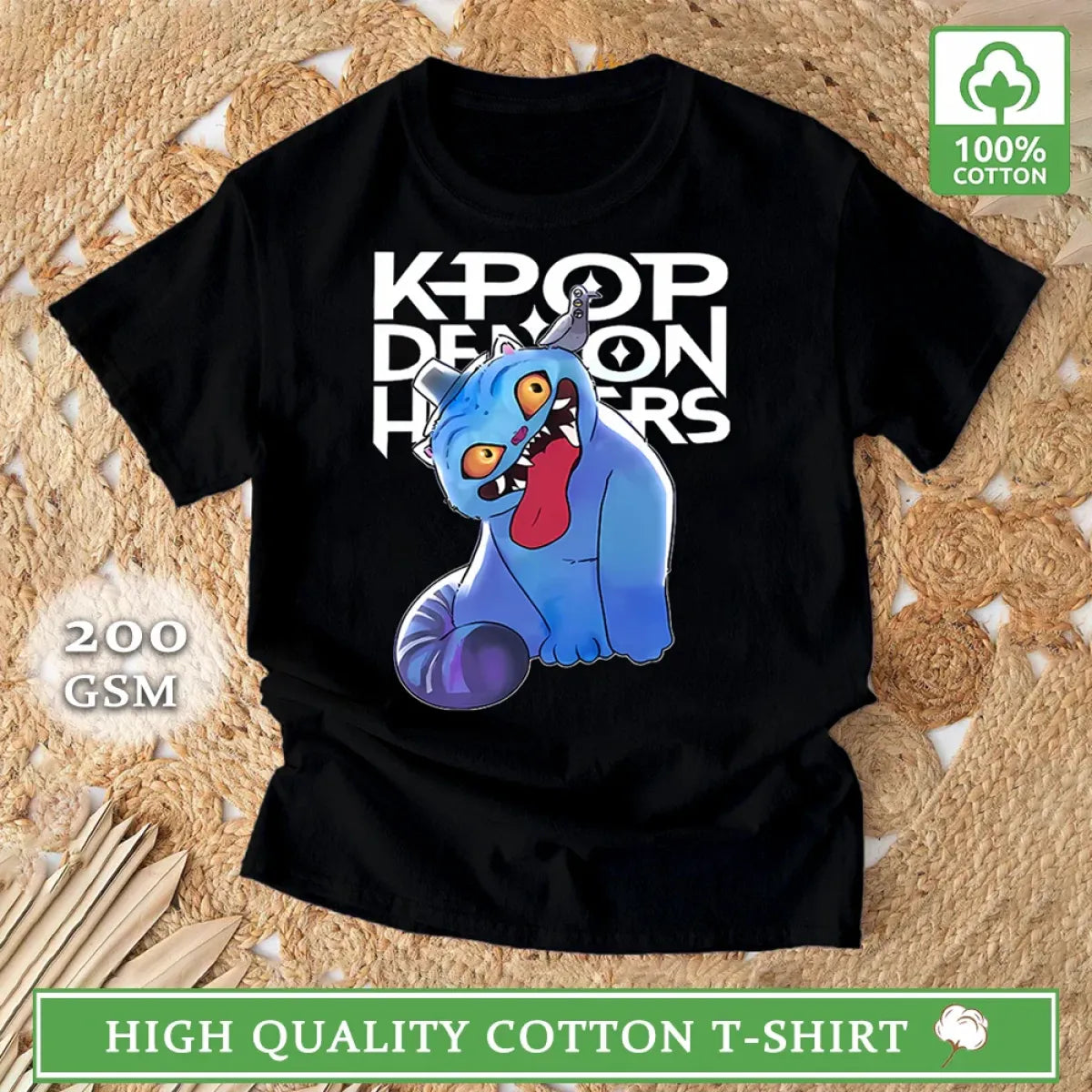 Kpop Demon Hunters Cartoon Tiger Graphic Tee - T-Shirts - T-Shirt - 2