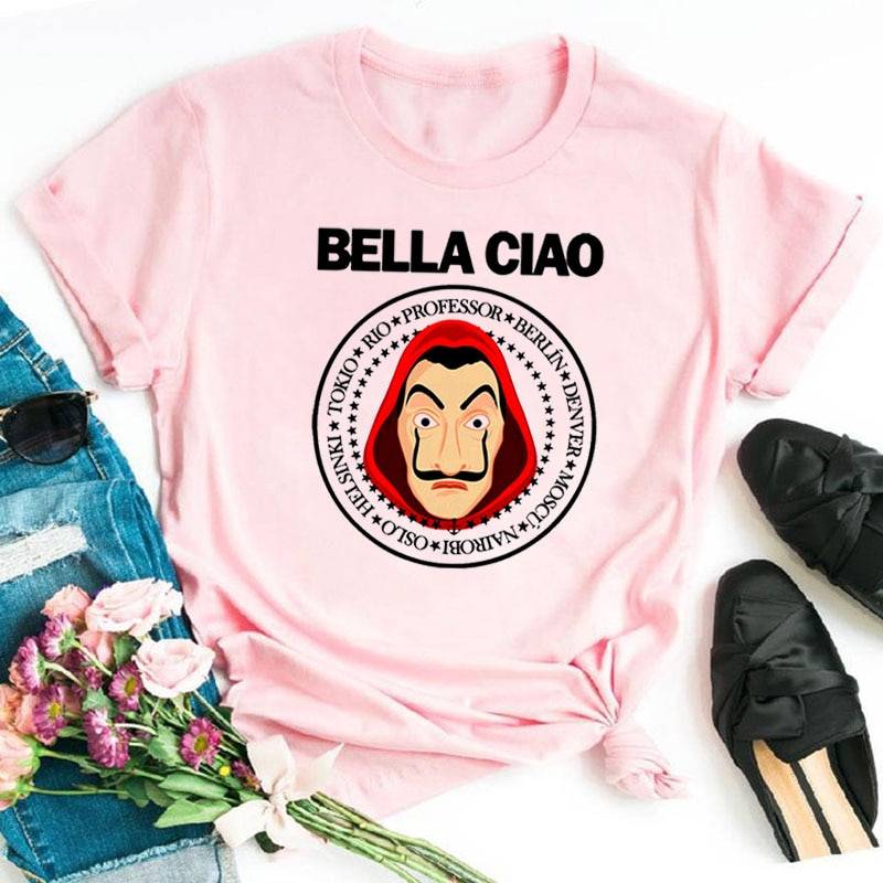 Casa Del Papel T Shirts - D5-pink / S - T-Shirts - Shirts & Tops - 53 - 2024