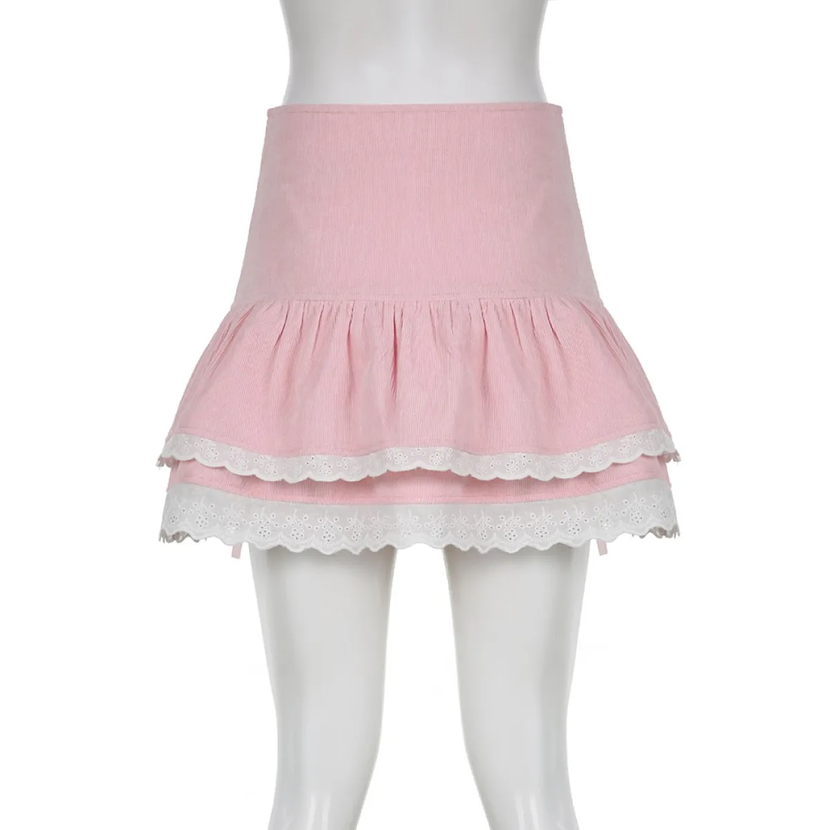 Pink Skirt With Cascading Ruffles - Bottoms - Clothing - 4 - 2024