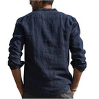 Casual Beach Style Linen Shirt - T-Shirts - 4