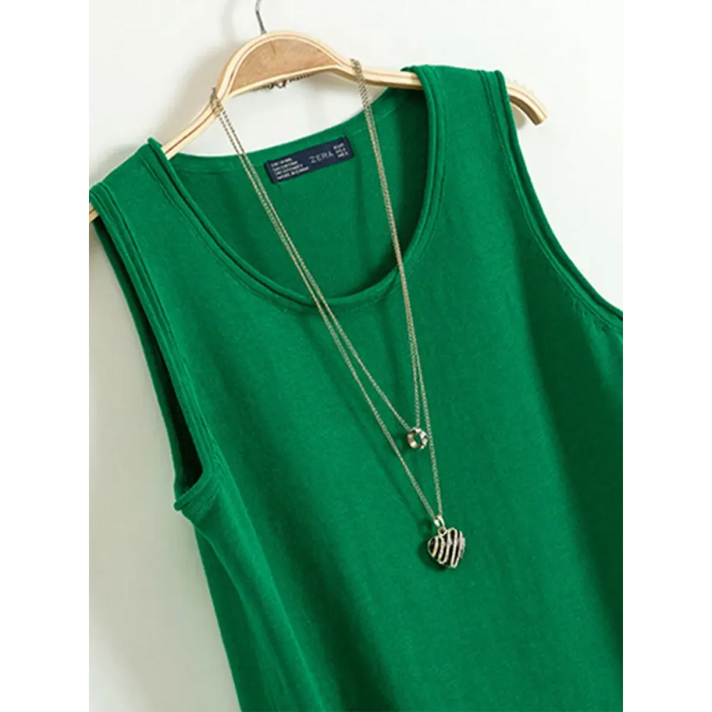 Casual Cotton Sleeveless Tank Top - Tops & Tees - Tops - 6
