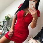 Casual Knit Button Bodycon Dress - All Dresses - Dresses - 4