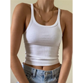 Casual Ribbed Cotton Crop Top - Women’s Clothing & Accessories - Crop Tops - 1