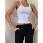 Casual Ribbed Cotton Crop Top - Women’s Clothing & Accessories - Crop Tops - 5