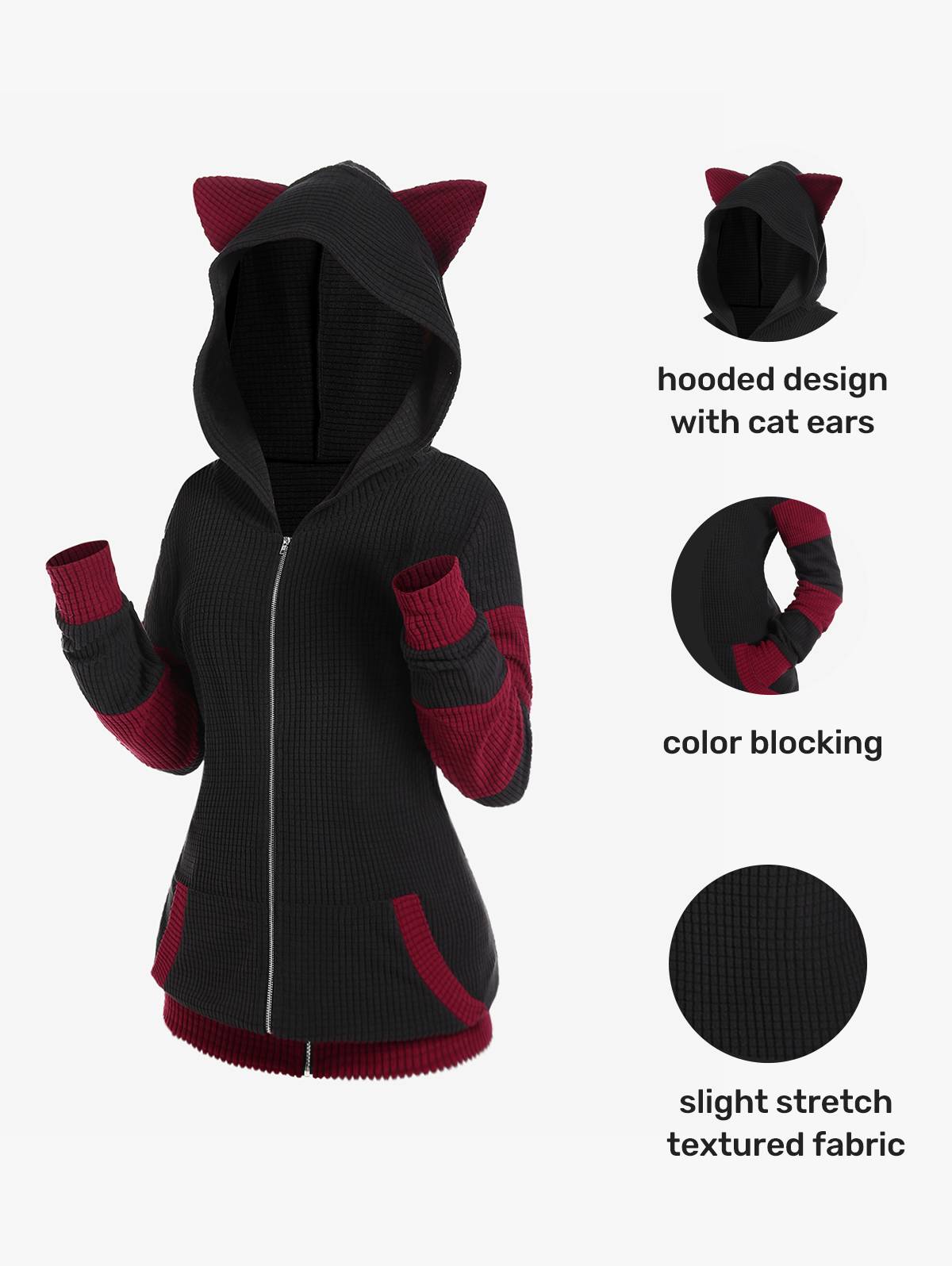 Slim Cat Ear Hoodies - Women’s Clothing & Accessories - Clothing - 6 - 2024