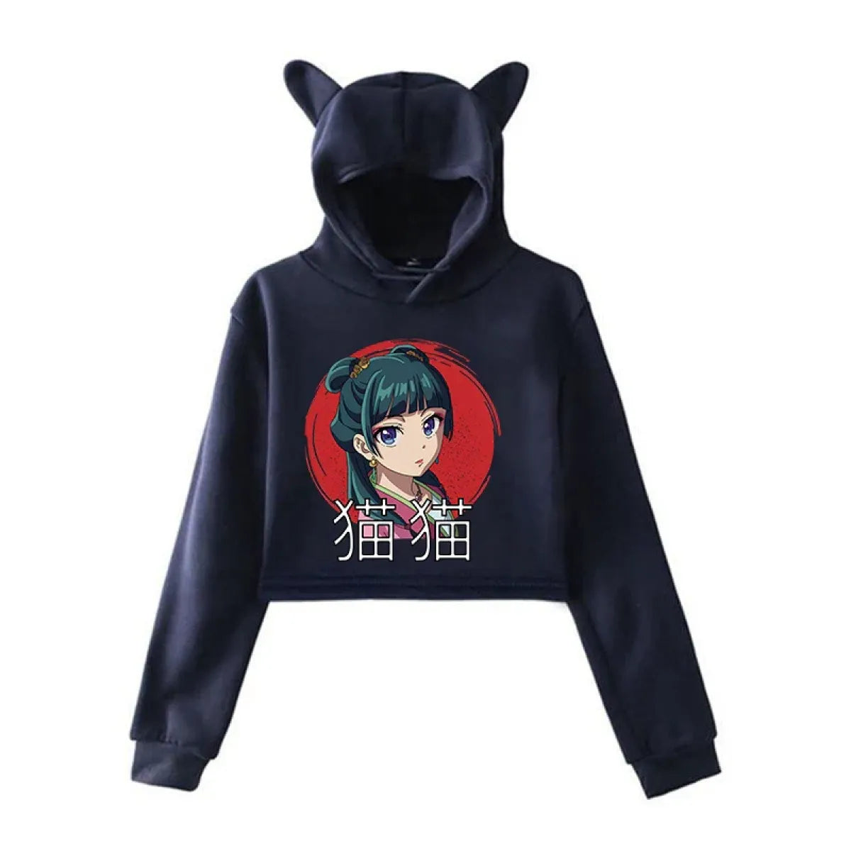 Maomao Cat Ear Cropped Hoodie - The Apothecary Diaries - Women’s Clothing & Accessories - Hoodie - 3